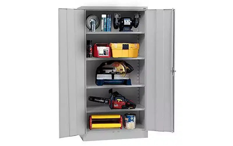 Armadietto portaoggetti autoportante in acciaio 91 cm L x 46 cm P x 183 cm A – Grigio