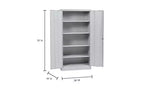 Armadietto portaoggetti autoportante in acciaio 91 cm L x 46 cm P x 183 cm A – Grigio