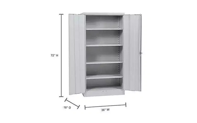 Armadietto portaoggetti autoportante in acciaio 91 cm L x 46 cm P x 183 cm A – Grigio