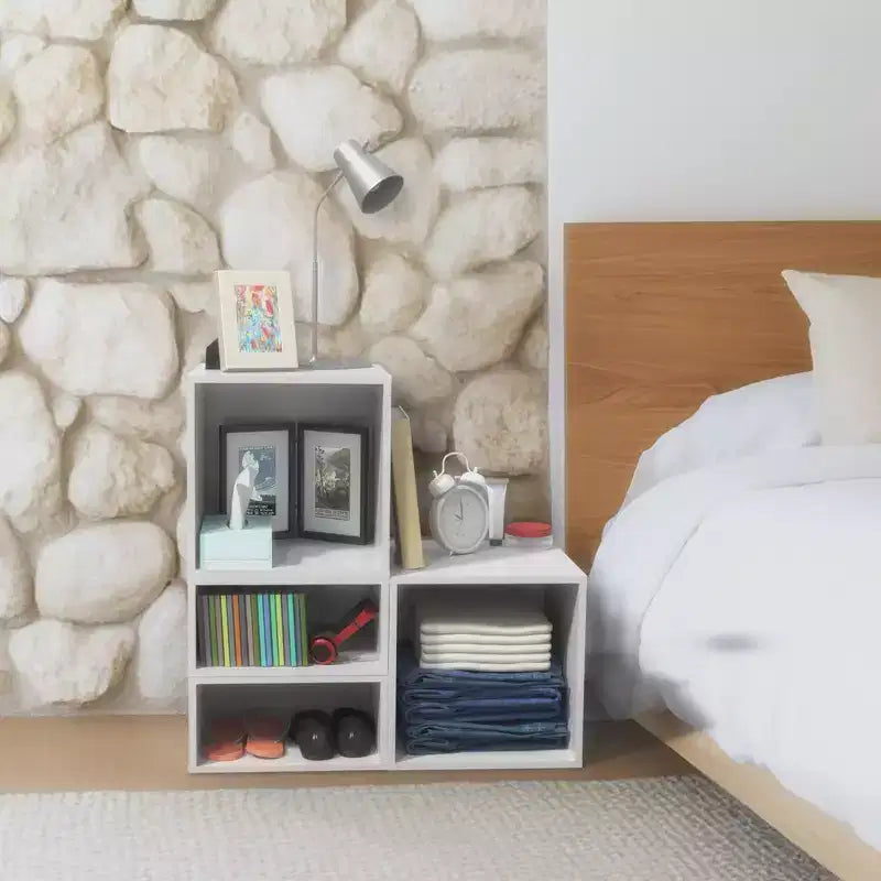 Confezione da 2 cubi contenitori impilabili Cubo con design a incastro