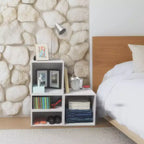 Confezione da 2 cubi contenitori impilabili Cubo con design a incastro