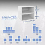 Confezione da 2 cubi contenitori impilabili Cubo con design a incastro