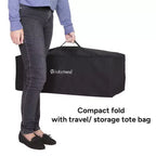 Box per Neonati da Viaggio con Fasciatoio - con Culla e Cappottina, Cosmic Black