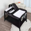 Box per Neonati da Viaggio con Fasciatoio - con Culla e Cappottina, Cosmic Black
