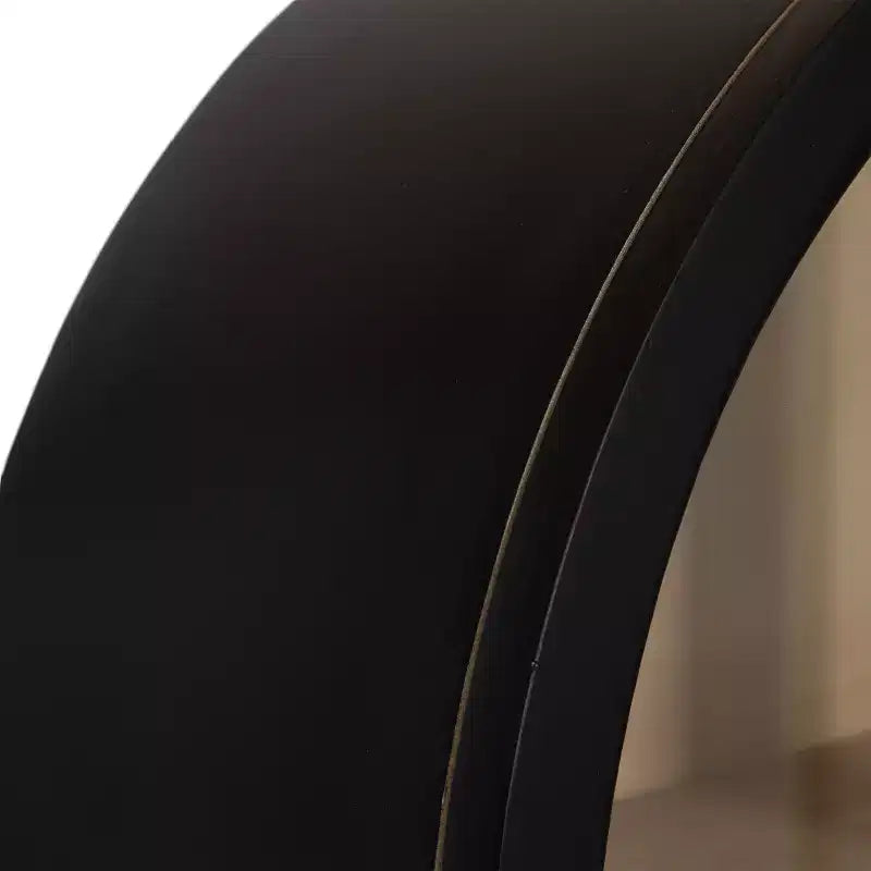 Pensile ad arco 21"x30" – Ante in vetro, bicolore nero e legno, 2 ripiani
