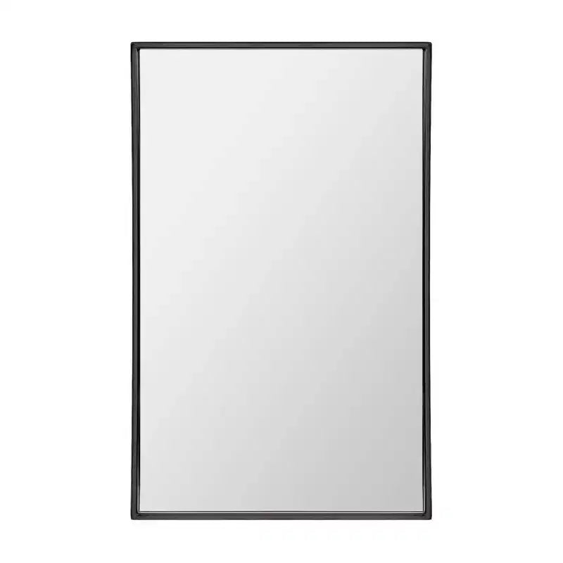 Mobiletto a incasso per medicinali con specchio spazzolato nero 40,6 x 66 cm