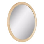 Kate & Laurel All Things Decor 32"X32" Dessa Round Wall Mirror Natural