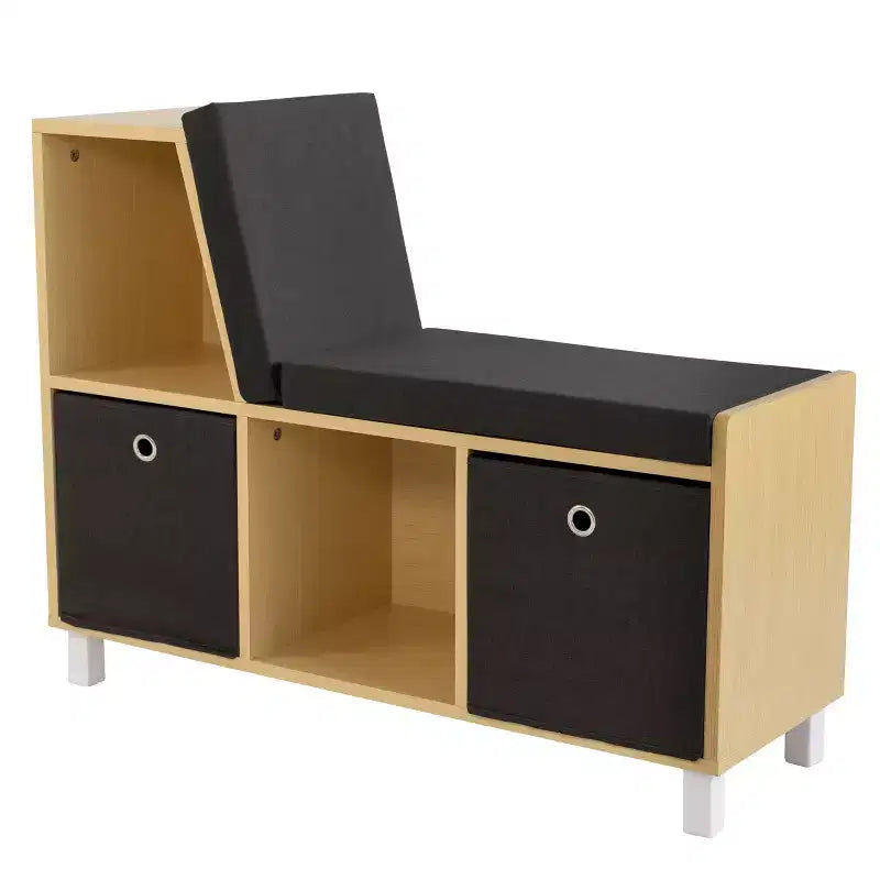 Humble Crew Kids' Toddler BookNook Legno: Struttura in MDF, Componenti in Acciaio, 2 Ripiani, 2 Cassetti, Set da 5 Pezzi