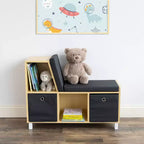 Humble Crew Kids' Toddler BookNook Legno: Struttura in MDF, Componenti in Acciaio, 2 Ripiani, 2 Cassetti, Set da 5 Pezzi