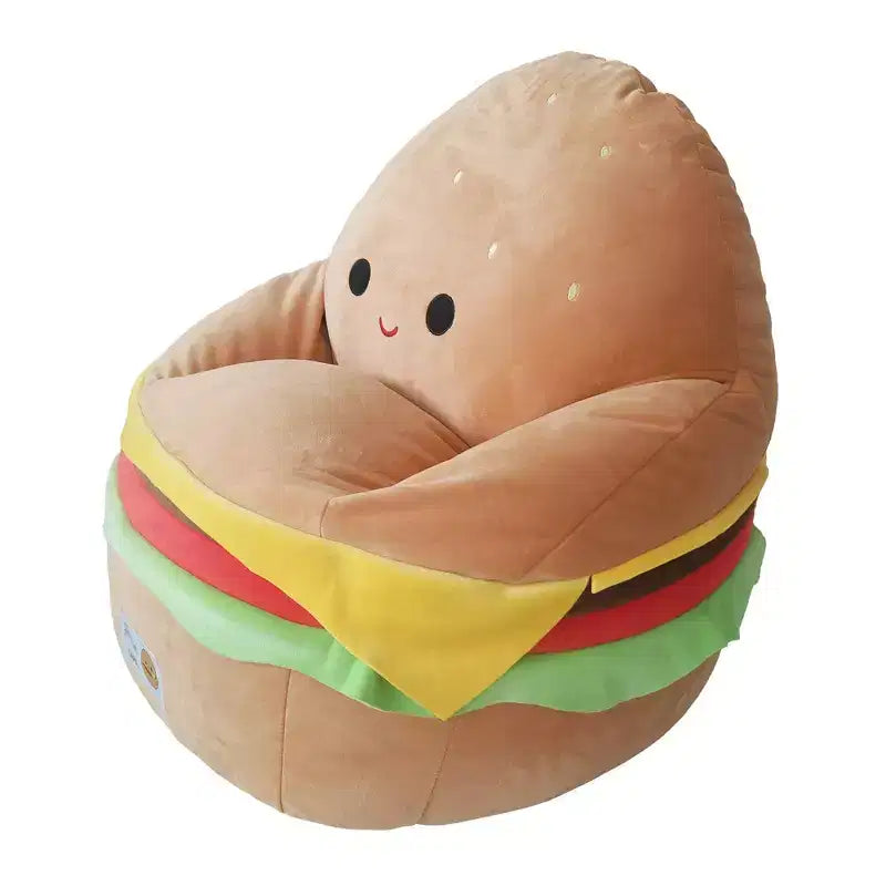 Poltrona sacco morbida per bambini a forma di cheeseburger, 76 cm di larghezza