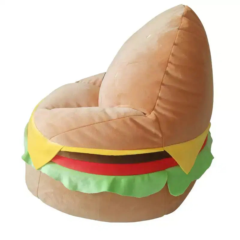 Poltrona sacco morbida per bambini a forma di cheeseburger, 76 cm di larghezza