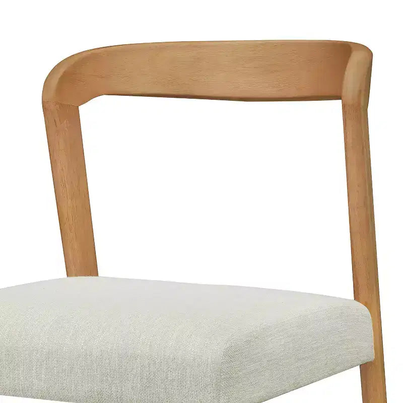 Set di 2 sgabelli da bar altezza bancone – Schienale curvo imbottito, legno di gomma