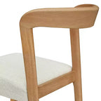 Set di 2 sgabelli da bar altezza bancone – Schienale curvo imbottito, legno di gomma