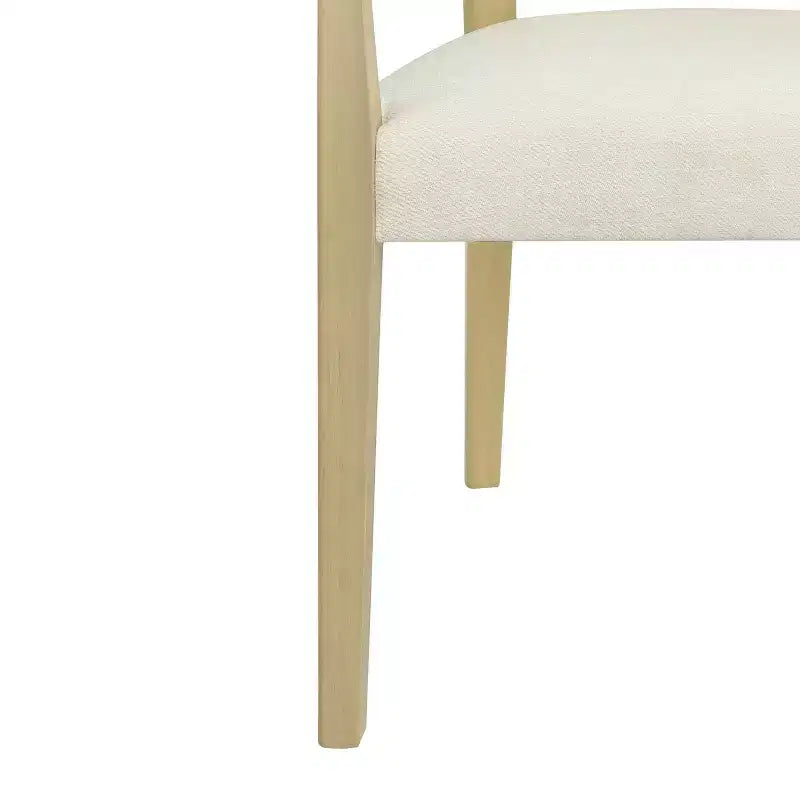 Set di 2 sedie da pranzo con braccioli – Schienale in paglia di Vienna, Imbottite, Legno di gomma