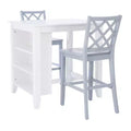 Powell 3pc Shelby Counter Height Space Saver Dining Set Gray