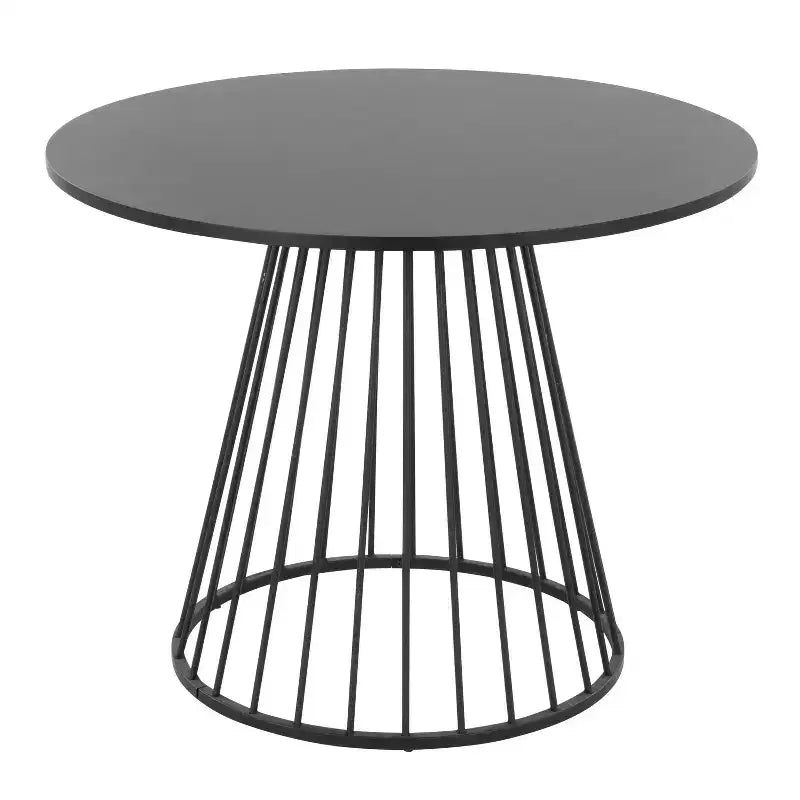 LumiSource Canary Tavolo da Pranzo in MDF con Metallo Nero/Nero