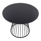 LumiSource Canary Tavolo da Pranzo in MDF con Metallo Nero/Nero