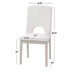 Set da pranzo moderno rettangolare da 7 pezzi – Tavolo da 160 cm e 6 sedie imbottite, rovere chiaro e beige