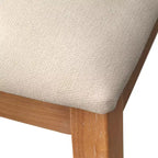 Set da pranzo moderno rettangolare da 7 pezzi – Tavolo da 160 cm e 6 sedie imbottite, rovere chiaro e beige