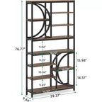 LITTLE TREE 195 cm di altezza Libreria Etagere a 8 ripiani con mensola aperta Marrone