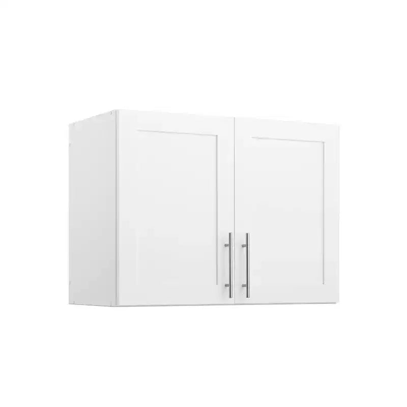 Set di armadietti da 6 pezzi con ante a pannello – Bianco, 226 cm H x 244 cm L, 12 ripiani