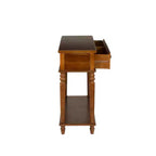 Consolle da 48" – Legno di acacia color nocciola, 2 cassetti, ripiano a giorno