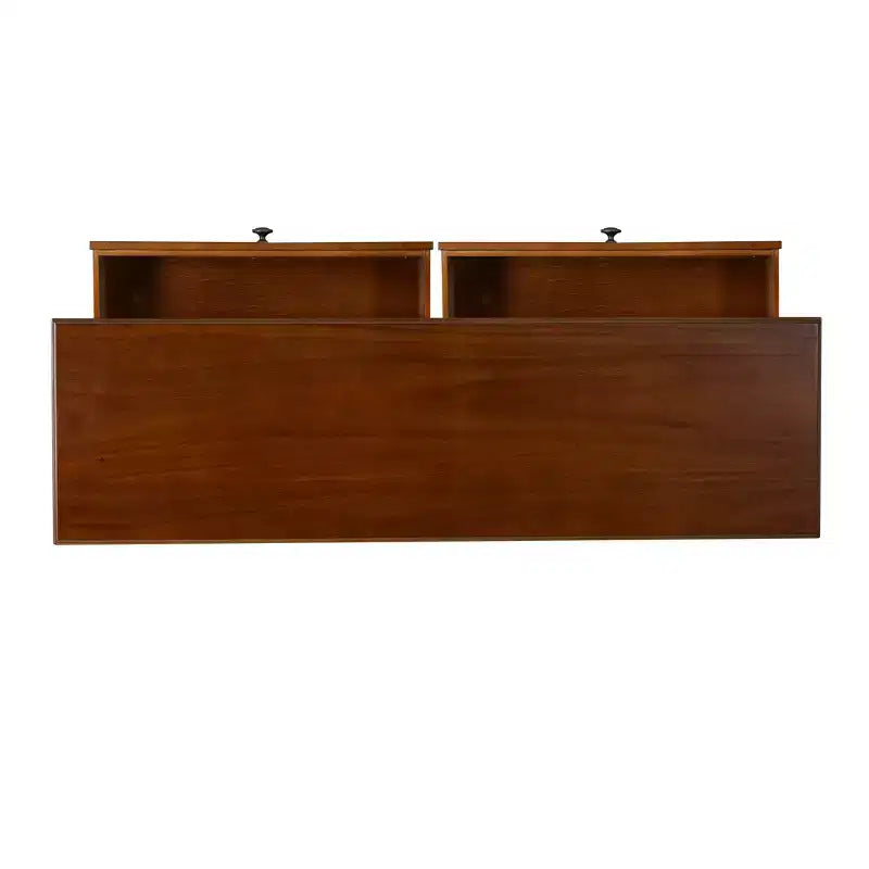 Consolle da 48" – Legno di acacia color nocciola, 2 cassetti, ripiano a giorno