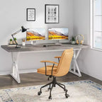 Tavolo da conferenza da 180 cm per 6 persone – MDF e metallo, 180 cm L x 80 cm P