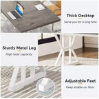Tavolo da conferenza da 180 cm per 6 persone – MDF e metallo, 180 cm L x 80 cm P