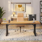 Tavolo da conferenza da 180 cm per 6 persone – MDF e metallo, 180 cm L x 80 cm P