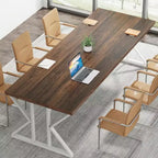 Tavolo da conferenza da 180 cm per 6 persone – MDF e metallo, 180 cm L x 80 cm P