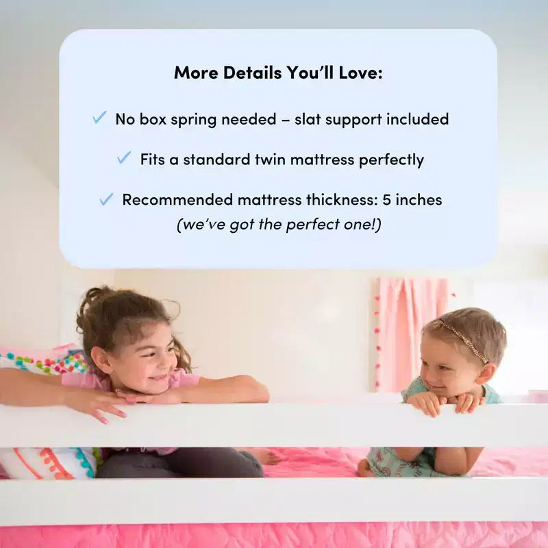 Letto a castello singolo su singolo con scaletta terminale e letto estraibile – Legno massiccio, per bambini