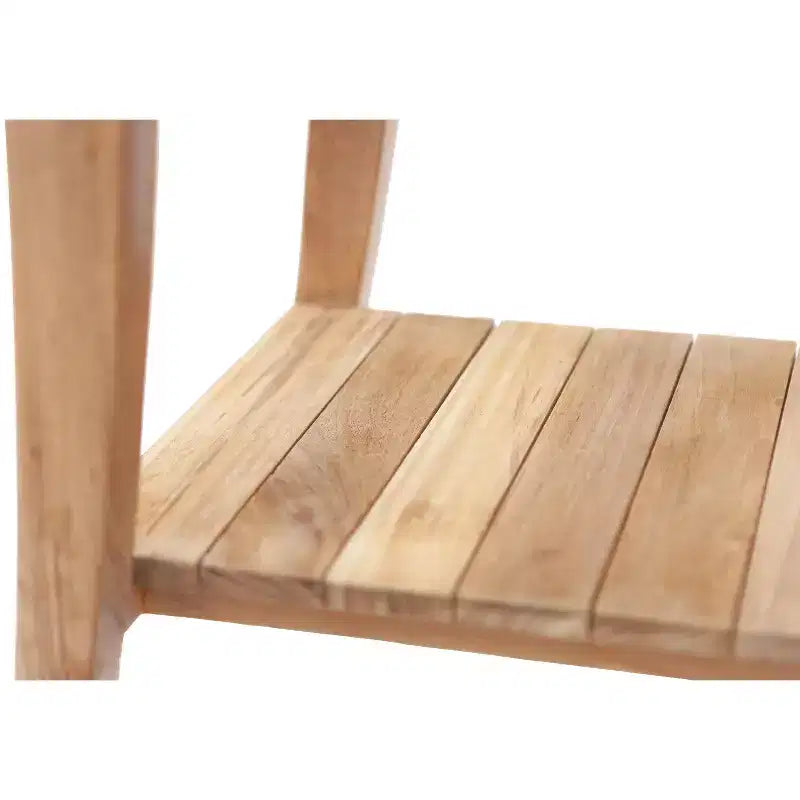 Panca da doccia in teak da 30" con ripiano inferiore – Resistente all'acqua