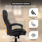 Sedia da Ufficio Direzionale Ergonomica per Persone Robuste – 225 kg, Supporto Lombare e Poggiatesta