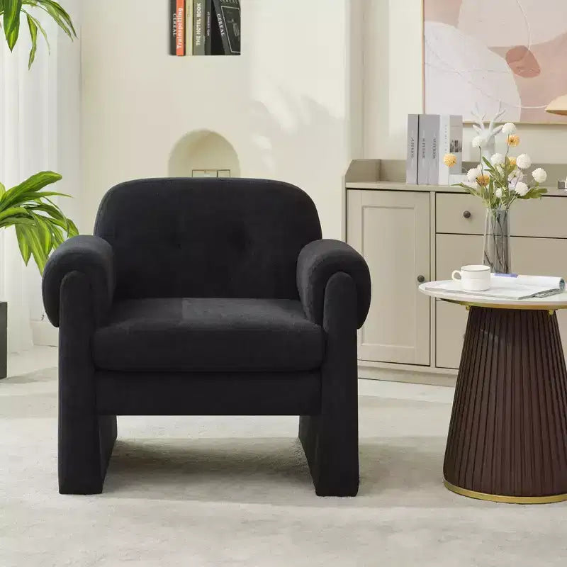 Poltrona Accent Imbottita Nuvola Soffice – Poltrona in Velluto per Camera da Letto e Soggiorno