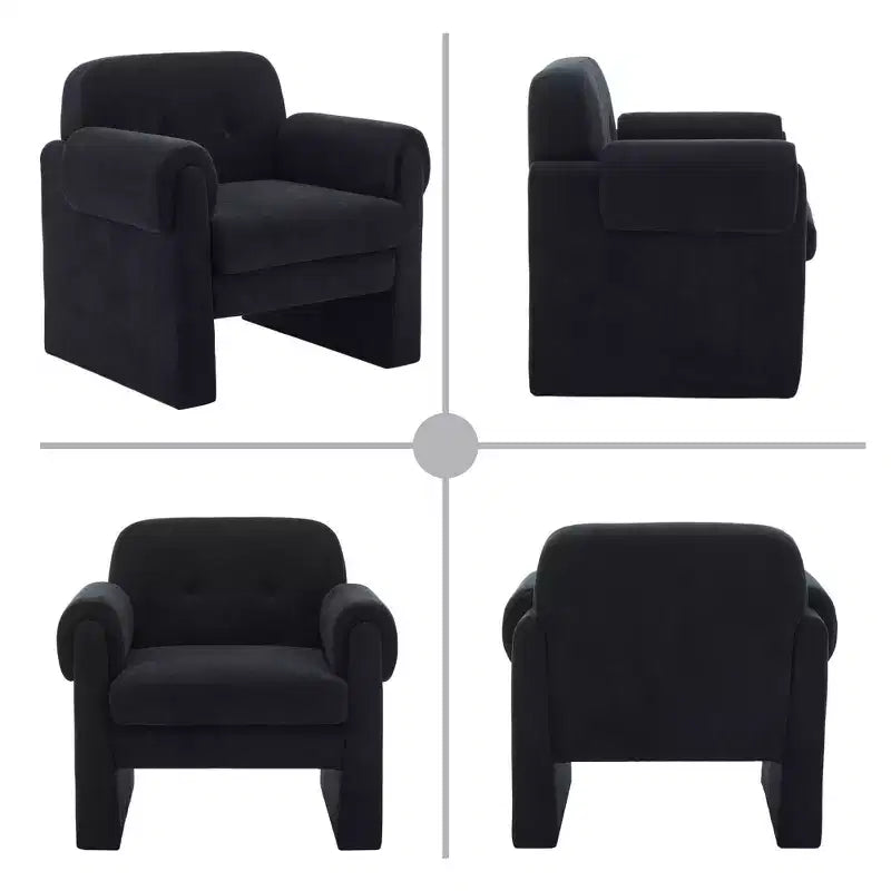 Poltrona Accent Imbottita Nuvola Soffice – Poltrona in Velluto per Camera da Letto e Soggiorno