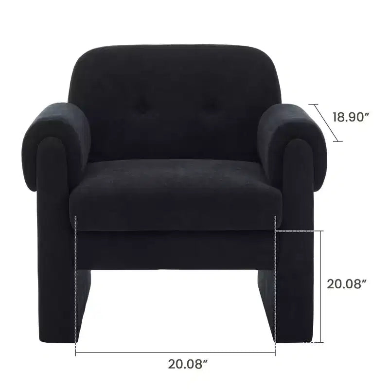 Poltrona Accent Imbottita Nuvola Soffice – Poltrona in Velluto per Camera da Letto e Soggiorno