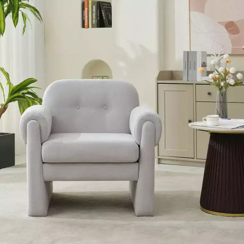Poltrona Accent Imbottita Nuvola Soffice – Poltrona in Velluto per Camera da Letto e Soggiorno