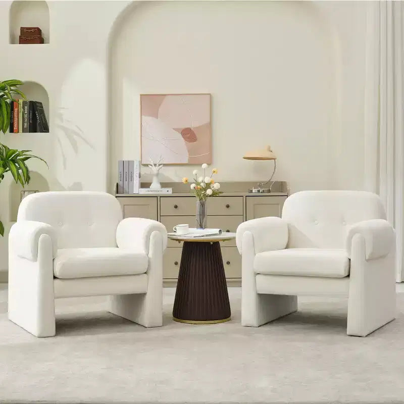 Poltrona Accent Imbottita Nuvola Soffice – Poltrona in Velluto per Camera da Letto e Soggiorno