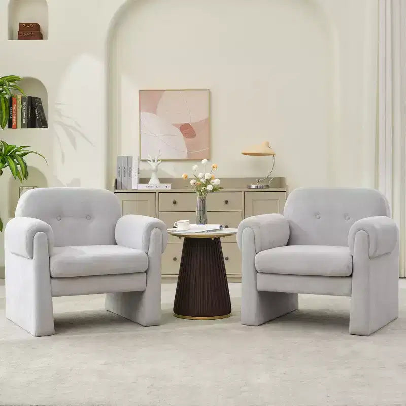 Poltrona Accent Imbottita Nuvola Soffice – Poltrona in Velluto per Camera da Letto e Soggiorno