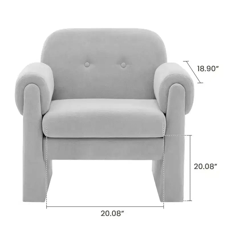 Poltrona Accent Imbottita Nuvola Soffice – Poltrona in Velluto per Camera da Letto e Soggiorno