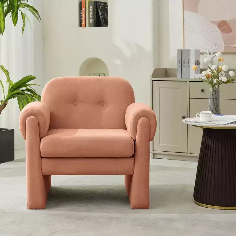 Poltrona Accent Imbottita Nuvola Soffice – Poltrona in Velluto per Camera da Letto e Soggiorno