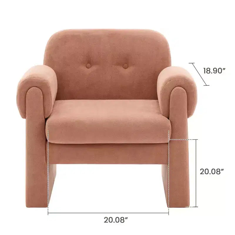 Poltrona Accent Imbottita Nuvola Soffice – Poltrona in Velluto per Camera da Letto e Soggiorno