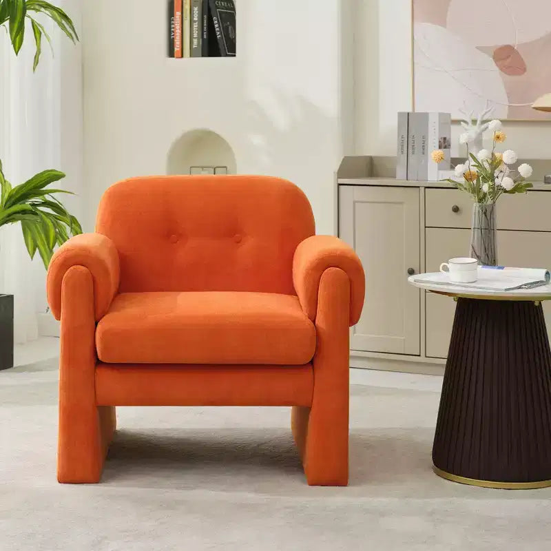 Poltrona Accent Imbottita Nuvola Soffice – Poltrona in Velluto per Camera da Letto e Soggiorno