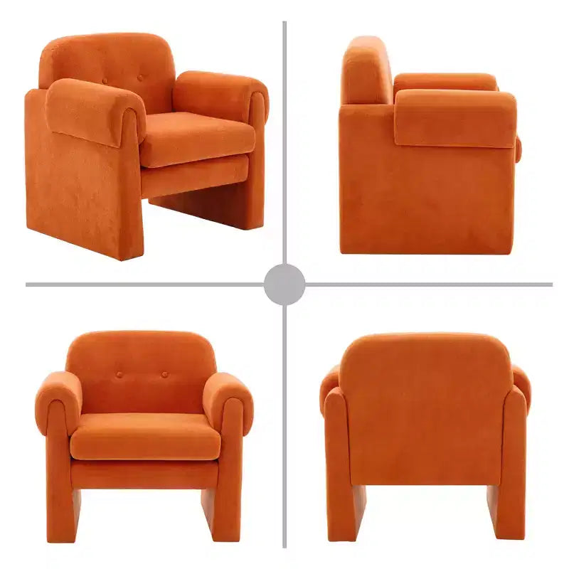 Poltrona Accent Imbottita Nuvola Soffice – Poltrona in Velluto per Camera da Letto e Soggiorno