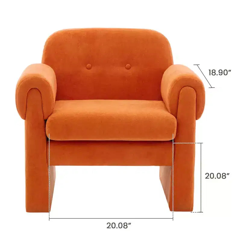 Poltrona Accent Imbottita Nuvola Soffice – Poltrona in Velluto per Camera da Letto e Soggiorno