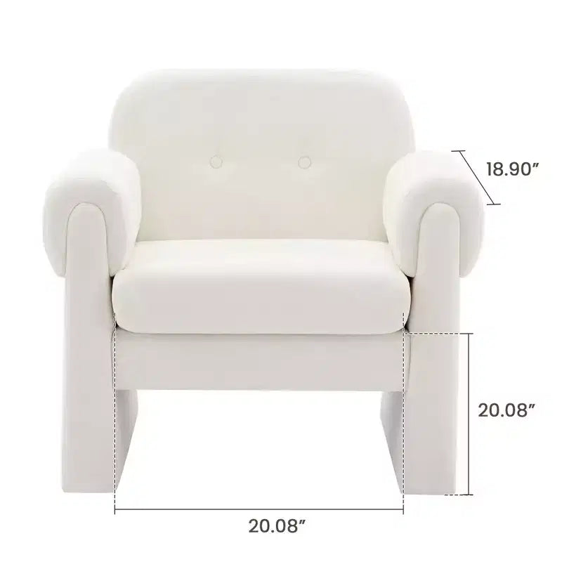 Poltrona Accent Imbottita Nuvola Soffice – Poltrona in Velluto per Camera da Letto e Soggiorno