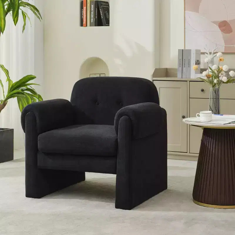 Poltrona Accent Imbottita Nuvola Soffice – Poltrona in Velluto per Camera da Letto e Soggiorno