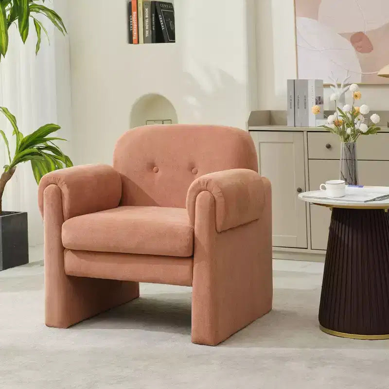 Poltrona Accent Imbottita Nuvola Soffice – Poltrona in Velluto per Camera da Letto e Soggiorno