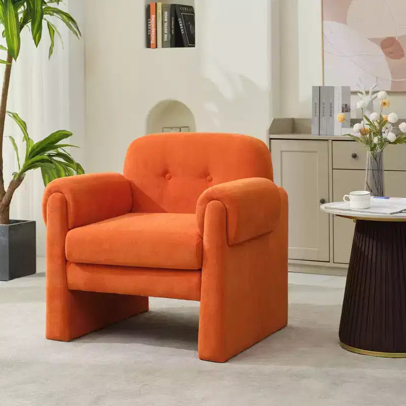 Poltrona Accent Imbottita Nuvola Soffice – Poltrona in Velluto per Camera da Letto e Soggiorno